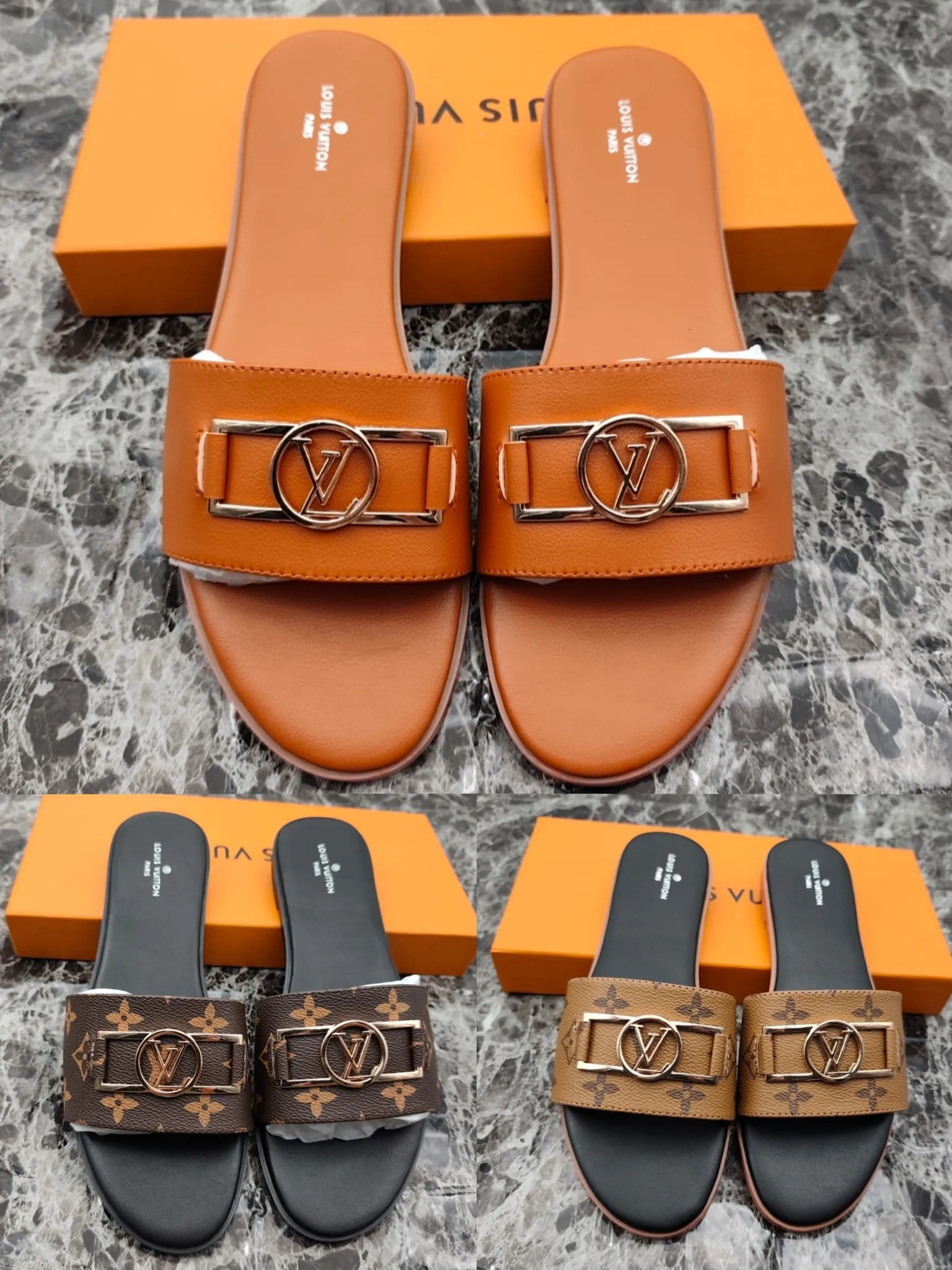 👟👟Ex-factory price 280👟👟 (available all year round) $❥V’s latest popular special material lock it series lock mop, super heavy industry launches! The golden lock on the toe is engraved with the LV letters logo 🔸Number of sizes 34-42) Welcome new and old customers to place orders in the picture above.
